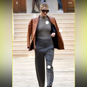 Theory lamb leather jacket cognac size 4 gorgeous excellent condition lined